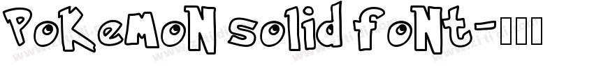 Pokemon solid font字体转换